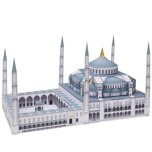 Turkey Sultan Ahmet Camii Folding Mini 3D Paper Model House Papercraft DIY Art Origami Building Kids Craft Toys QD-137