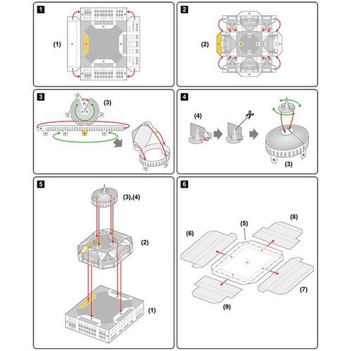 Turkey Sultan Ahmet Camii Folding Mini 3D Paper Model House Papercraft DIY Art Origami Building Kids Craft Toys QD-137