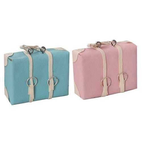 1:12 Miniature Leather Luggage Briefcase Handbag Pink