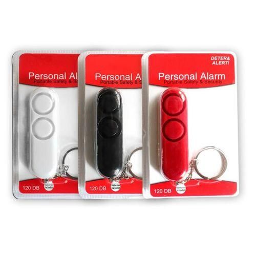DM Fashion 120dB Antirape Device Dual Speakers Loud Alarm Alert Keychain Pendant  White