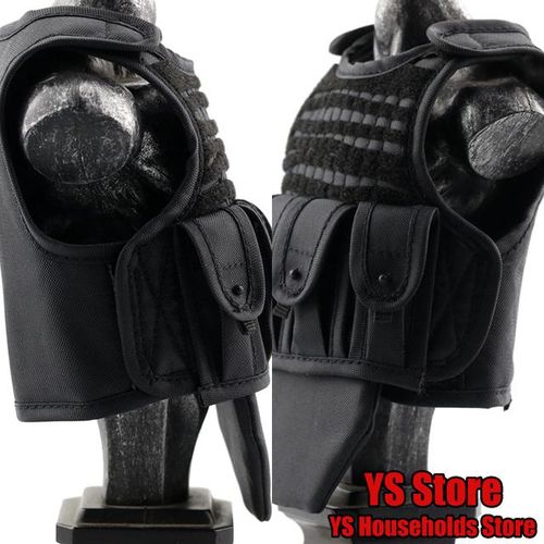 1/6 Man Black Combat Vest SWAT Series Mini Simulation Clothes Accessory For 12