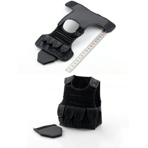 1/6 Man Black Combat Vest SWAT Series Mini Simulation Clothes Accessory For 12