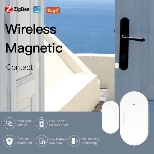 Tuya Zigbee Door and Window Sensor Smart Home Automation Security Protection Smartlife APP Alarm Remote RealTime Push