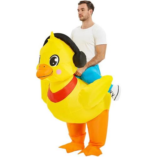 Inflatable Costume Funny Inflatable Duck Chicken Suit for Halloween Carnival Animal Cosplay Costume for Men Women