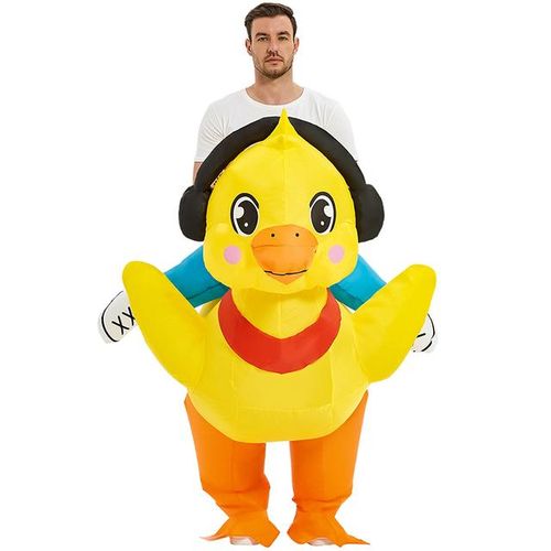 Inflatable Costume Funny Inflatable Duck Chicken Suit for Halloween Carnival Animal Cosplay Costume for Men Women