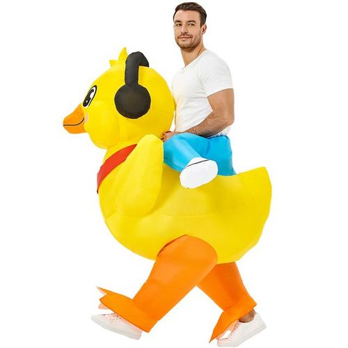 Inflatable Costume Funny Inflatable Duck Chicken Suit for Halloween Carnival Animal Cosplay Costume for Men Women