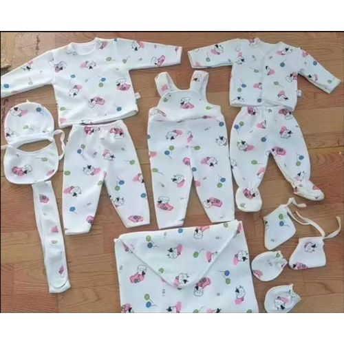 11 Piece Layette Set for Newborn Baby  - White Multiple Designs