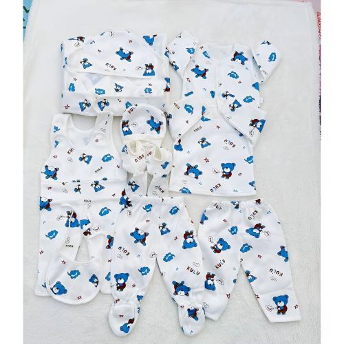 11 Piece Layette Set for Newborn Baby  - White Multiple Designs