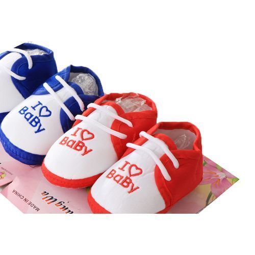 Pack Of 2 Pairs Of Baby Shoes - Red,Blue