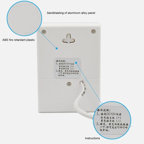 Wired Door Bell DC 12V Chime  Welcome DoorBell For Office Home Security Access Control System White New NO5284
