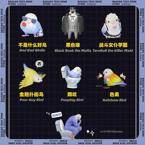 New Small Bird Taro Balls Are Not Good Birds 1&2 Series Blind Box Anime Figure Mystery Caja Guss Bag Model Decoration Toys