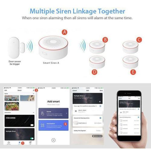 WiFi Smart  Sound Alarm Panic Alarm For Tuya Supply Home Safety