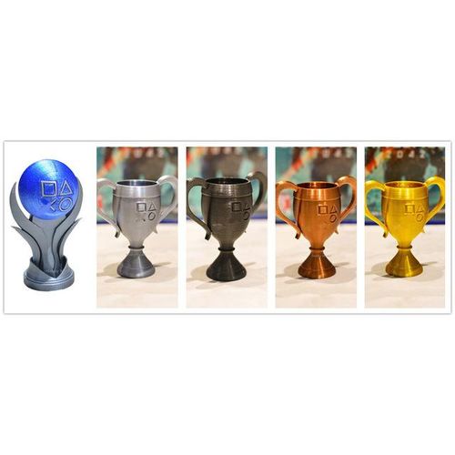 New Trophy Model 3D Print Platinum Golden Silver Bronze Hidden Trophy For PS-4 PS-5 PS-N New Tokens Prop Plastic Trophy