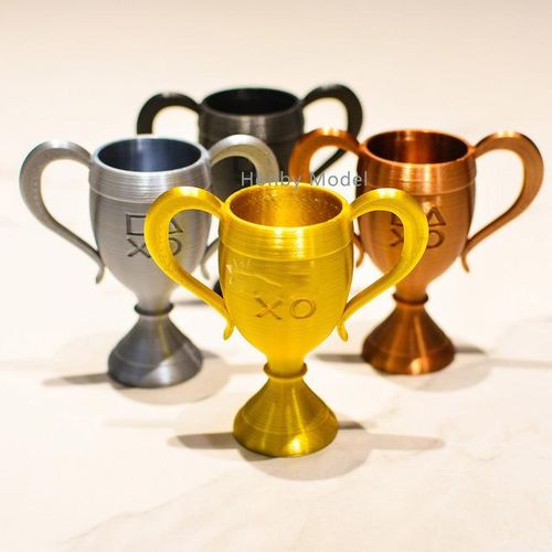 New Trophy Model 3D Print Platinum Golden Silver Bronze Hidden Trophy For PS-4 PS-5 PS-N New Tokens Prop Plastic Trophy