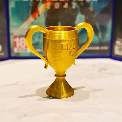 New Trophy Model 3D Print Platinum Golden Silver Bronze Hidden Trophy For PS-4 PS-5 PS-N New Tokens Prop Plastic Trophy