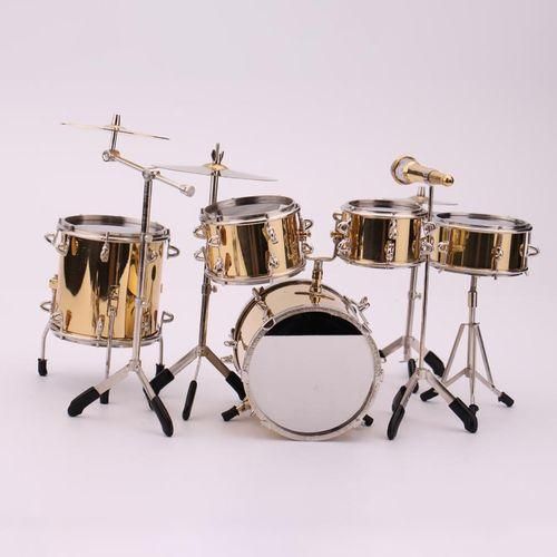 8x Simulation Miniature Drum  Instrument Accessories For Gold