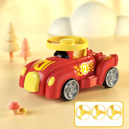 6 Pull Back Cars And Flying Propeller Launch Toy