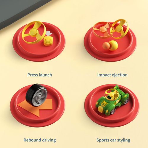 6 Pull Back Cars And Flying Propeller Launch Toy