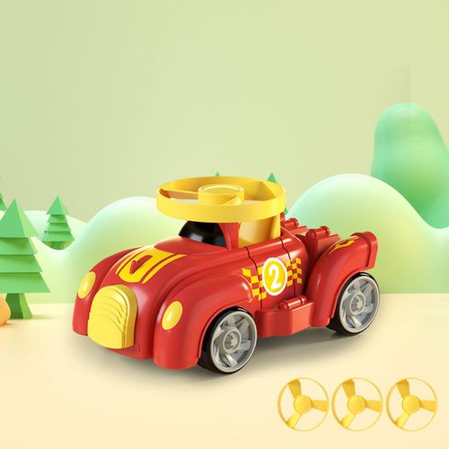 6 Pull Back Cars And Flying Propeller Launch Toy