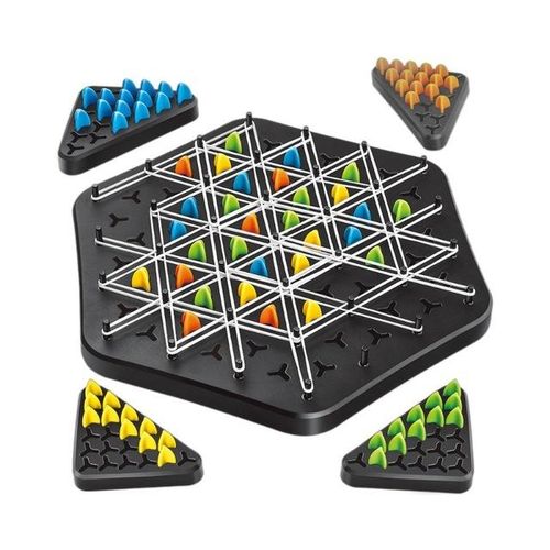 New Geometry Chain Chess Puzzle Triangle Chess Desktop Game Rubber Band Training Family Interaction Exercise Thinking Toys