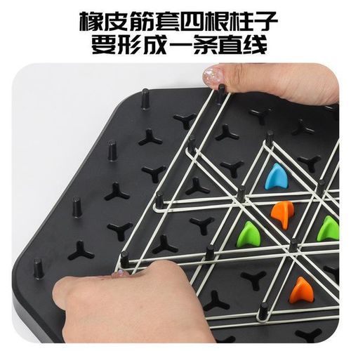 New Geometry Chain Chess Puzzle Triangle Chess Desktop Game Rubber Band Training Family Interaction Exercise Thinking Toys
