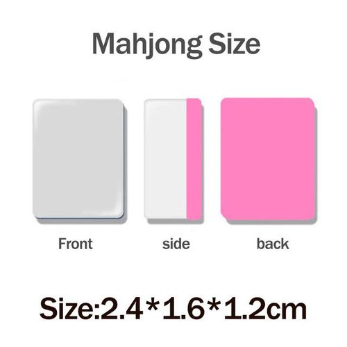 64 Pcs Mahjong Tiktok Seaside Escape 64+1 Blocks Mahjong Tile Game with Pattern of Flag 1/2 Players Parent Child Party Game