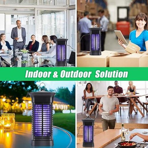 WAMBORY Mosquito Killer, 3800V Bug Zapper, Mosquito Zapper Outdoor, Insect Trap Indoor, Outdoor Fly Killer, Mosquito Trap Lamp for Home, Garden, Backyard - black