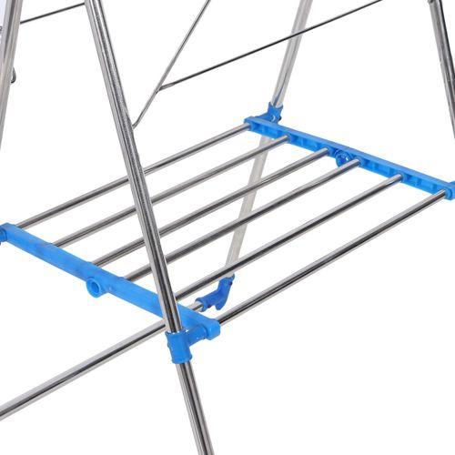 Foldable/Portable Clothes Drying And Hanging Rack Blue