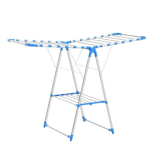 Foldable/Portable Clothes Drying And Hanging Rack Blue