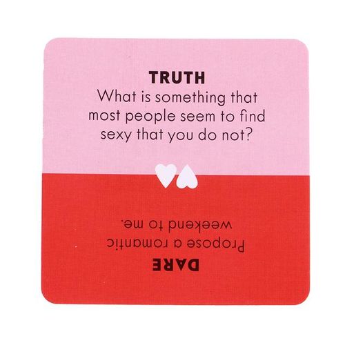 51PCS/Box Mini Small Size Truth Or Dare For Couples Cards Games Lovers Board Game Supply English Version
