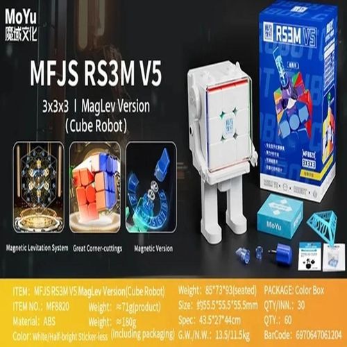 MOYU RS Magnetic Series RS3M 3X3 Magic Speed Cube RS2M 2X2 Stickerless RS4M 4x4 Cubes Toys RS Pyramid Skew Cubo Magico Puzzle