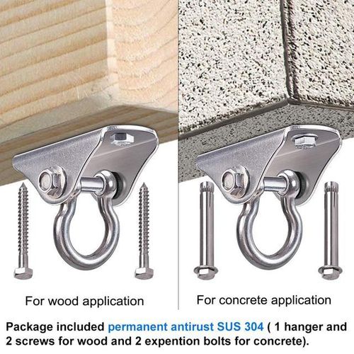 Aerial Swing Hangers 500kg Ceiling Mount for Yoga Hammock Chair Sandbag Punch Bag 304 Stainless Steel Swing Accessories