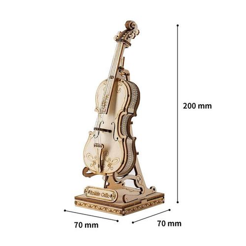 DIY 3D Musical Instrument Wooden Puzzle Drum Kit Electric Guitar Violin Creative Toys Building Block Model for Kids