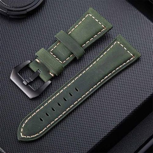 20mm 22mm 24mm 26mm Green Brown Genuine Leather Bracelet Man Watch Band For Panerai Pam111 441 Cowhide Watchband Wrist Strap
