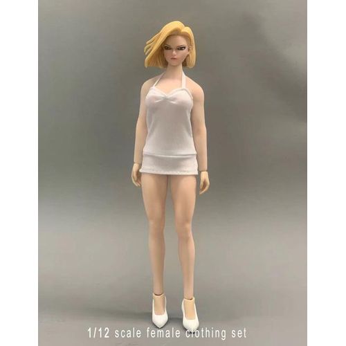 1/12 Scale Female Fashionable Trend Suspender Dress Hanging Neck Deep V Dress 6 Inches Action Figure Body Model