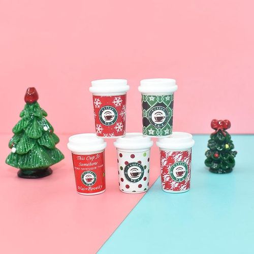 8pcs 1:12 Doll House Decration Accessories Mini Food Coffee Drink Ice Cup Bottle for Barbie Doll DIY
