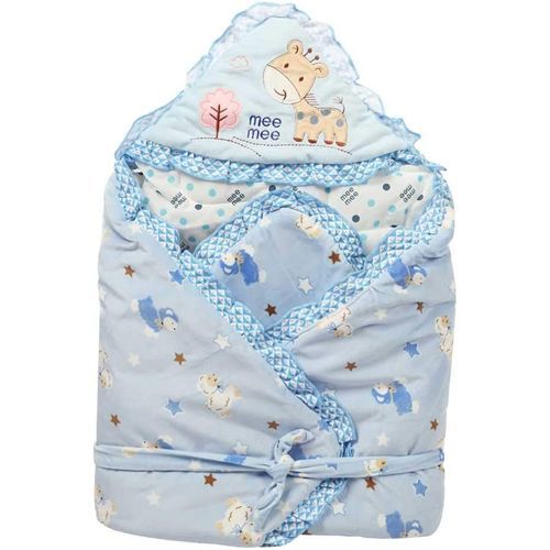 Baby Shawl Receiver  - Blue Pattern May Vary