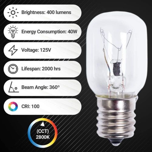 915 Generation Light  40W E17 125V Repment Part - Exact Fit for Microwaves and the Lava - Pack of 3