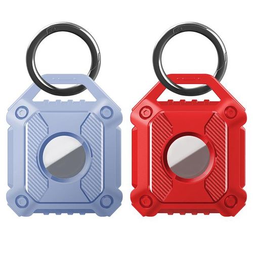 2pcs Scratch Resistant Gps Tracker Protective Case Pet Collar Ip67 Waterproof Luggage With Keyring Cover Durable Fit For Airtag