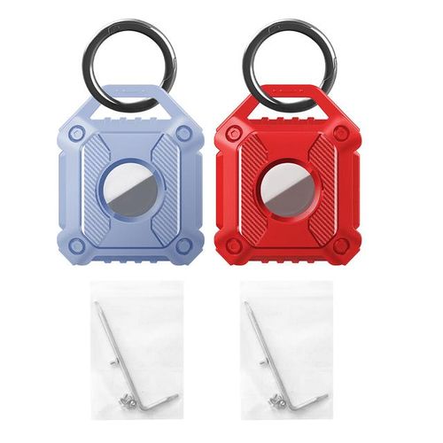 2pcs Scratch Resistant Gps Tracker Protective Case Pet Collar Ip67 Waterproof Luggage With Keyring Cover Durable Fit For Airtag