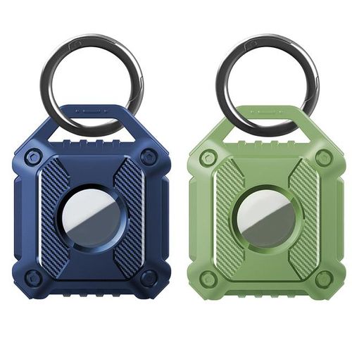 2pcs Scratch Resistant Gps Tracker Protective Case Pet Collar Ip67 Waterproof Luggage With Keyring Cover Durable Fit For Airtag
