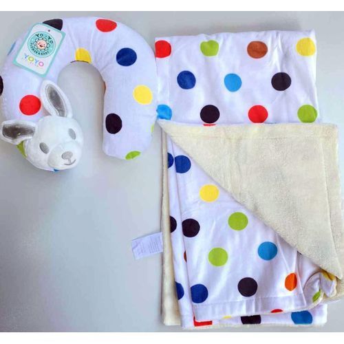 Other Warm Heavy Super Soft Baby Shawl Baby Receiver With Pilow - White Blue