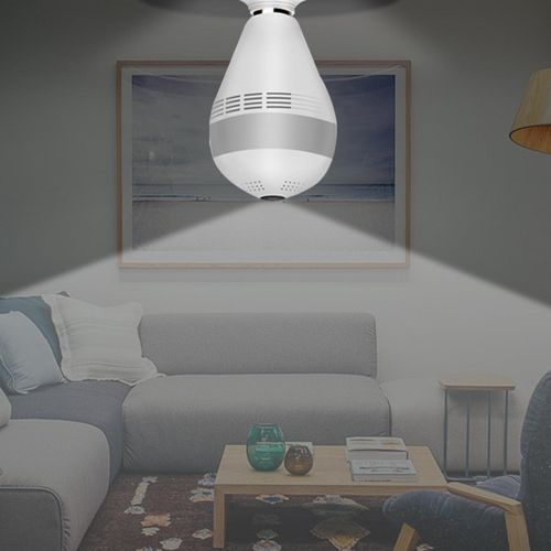 Wireless 360 Lamp Camera Bulb Motion Detector 2 Way Talk Panorama