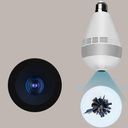 Wireless 360 Lamp Camera Bulb Motion Detector 2 Way Talk Panorama