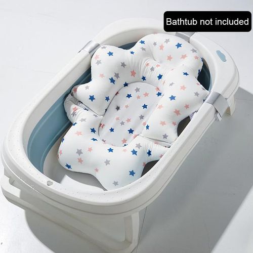 Newborn Baby Bath Net Tub Seat Baby Shower Bath Tub Pad Nonslip Safety Nursing Bath Support Soft Comfort Body Cushion Mat Pillow