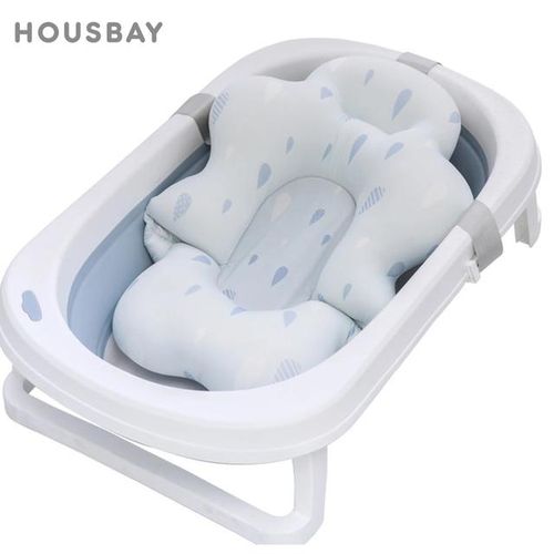 Newborn Baby Bath Net Tub Seat Baby Shower Bath Tub Pad Nonslip Safety Nursing Bath Support Soft Comfort Body Cushion Mat Pillow