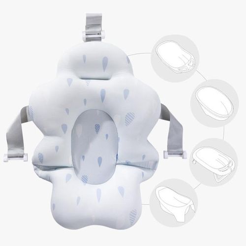 Newborn Baby Bath Net Tub Seat Baby Shower Bath Tub Pad Nonslip Safety Nursing Bath Support Soft Comfort Body Cushion Mat Pillow