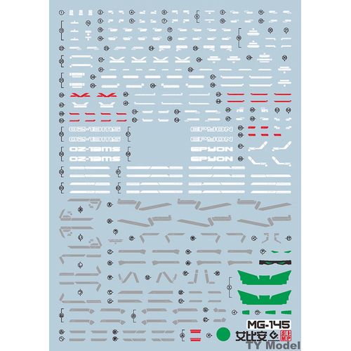 EVO Decal MG-145 for MG 1/100 EPYON EW Assembly Model Building Kits Fluorescent Water for Model Hobby DIY Tools