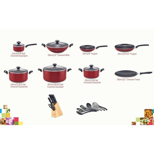 Prestige 25 Pcs Non-Stick Cookware Set