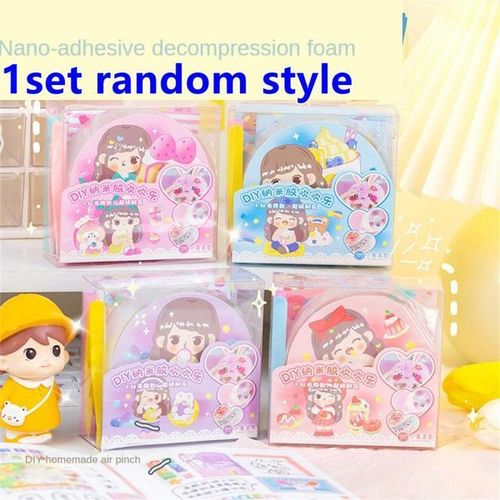 1Set Multipurpose Nano Tape With Straw Small Flash For DIY Craft Children Bubble Tape Toy Reusable Waterproof Adhesive Nano